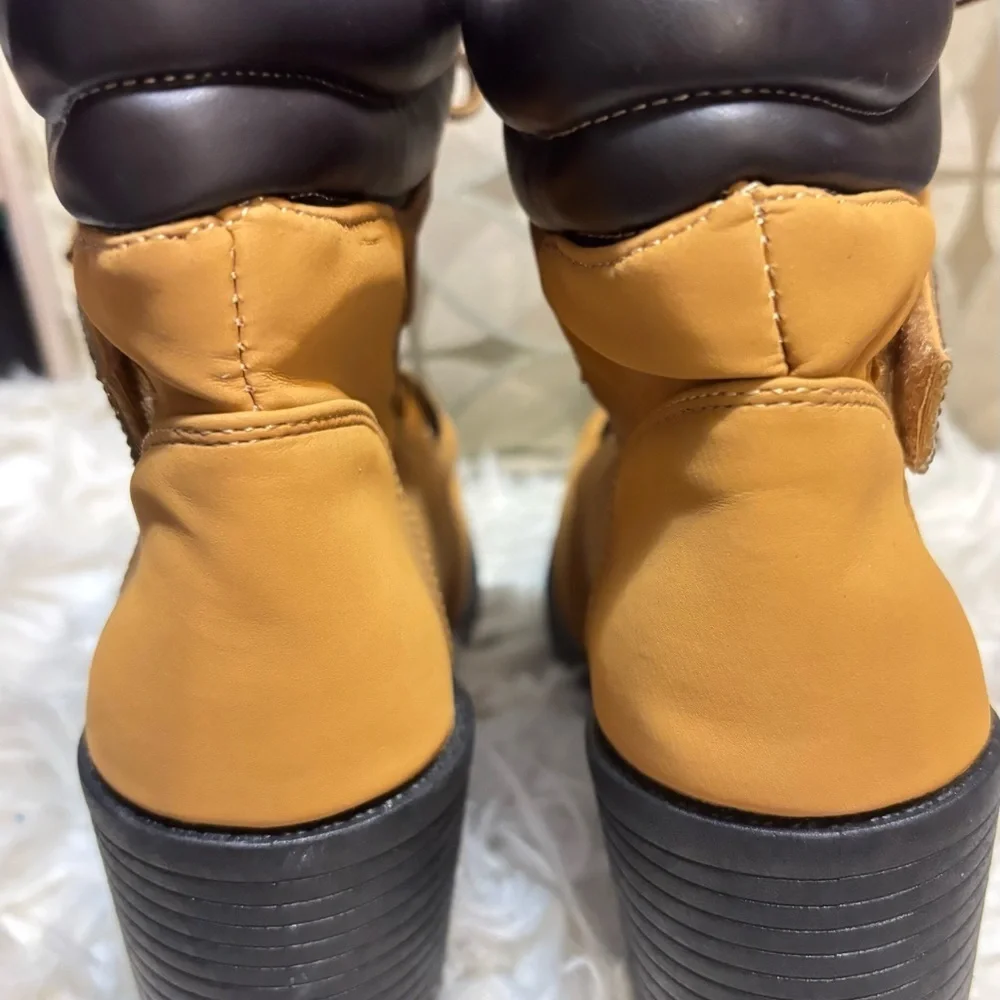 Rocawear synthetic tan lace up boots